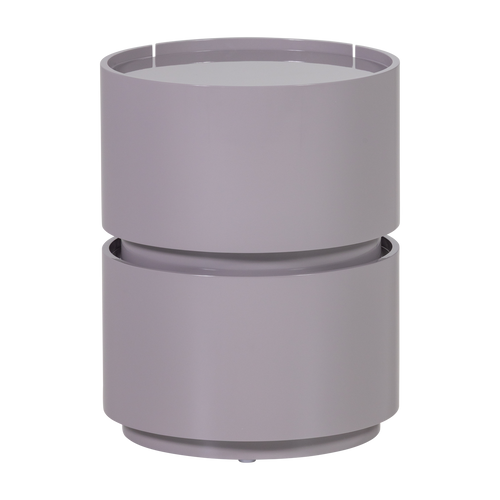 WOOOD nachtkastje Lunex - Hout - Hoogglans Lichtgrijs - 50x40x40