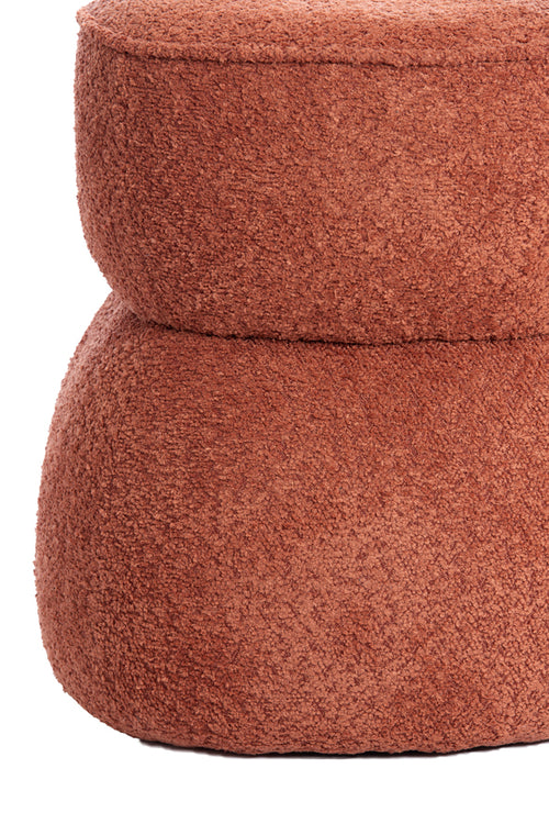 Light & Living poef LEYLA - Ø40x46cm - oranje - vtwonen shop