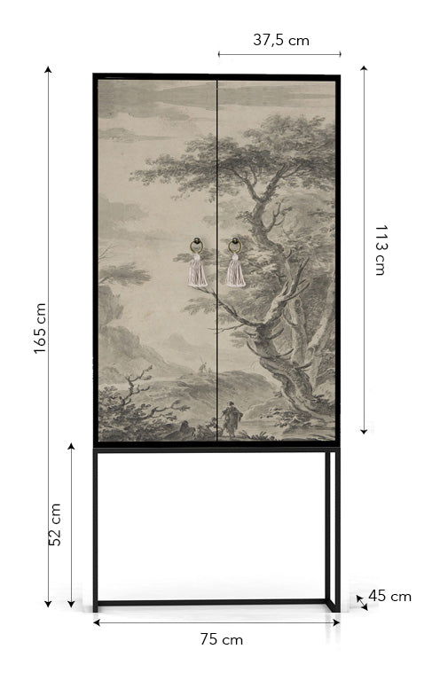 Kast dressoir met 2 deuren van MDF met Wasvrouw patroon - vtwonen shop