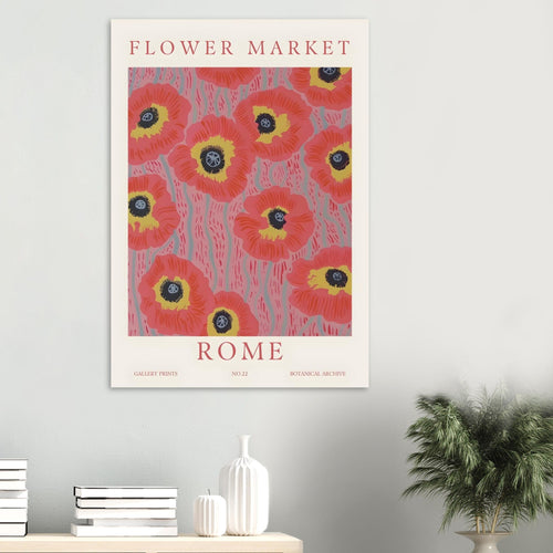 Artfulprints  Flower market - Rome   poster 30x40 cm - vtwonen shop