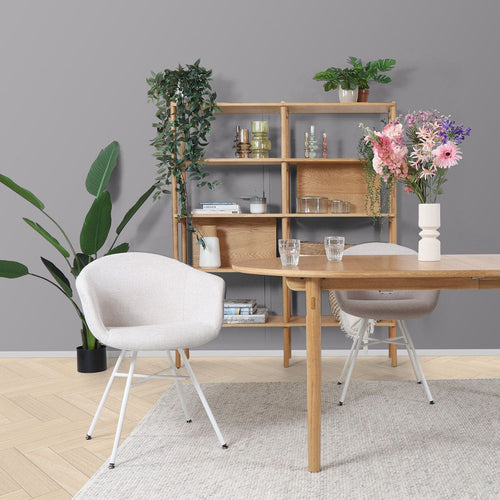 Nolon Noa-Otis Eetkamerstoelen Set van 2 - Beige - Witte Poten - vtwonen shop