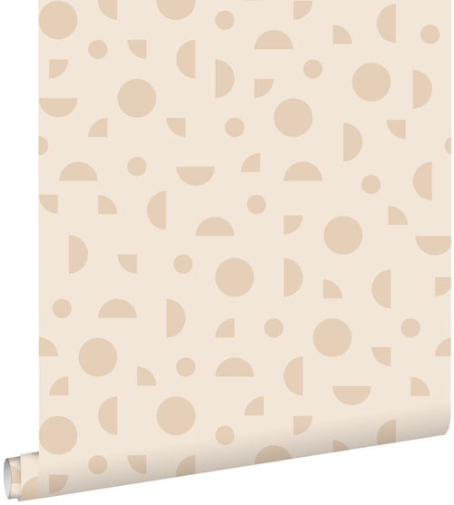 ESTAhome behang grafisch motief beige - 50 x 900 cm - 139749 - vtwonen shop