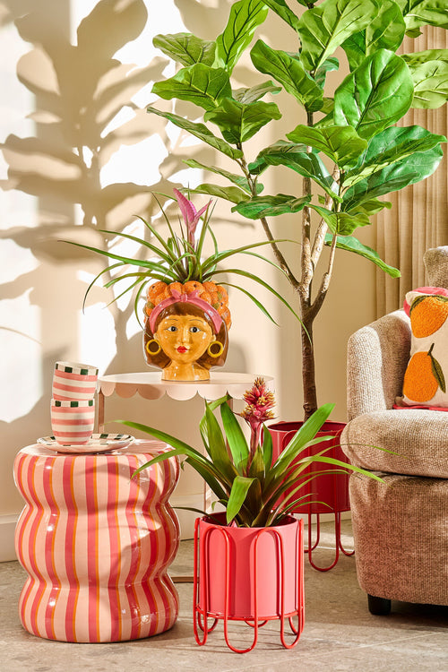 Mica Decorations Ficus Lyrata Kunstplant in Pot - H150 x Ø50 cm - Groen