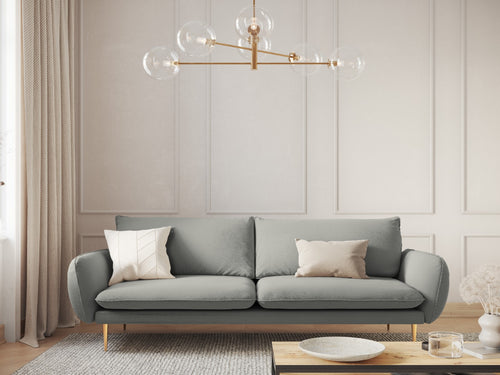 Cosmopolitan Design Bank Vienna 4-zits, boucle, grijs - 92x230x95cm