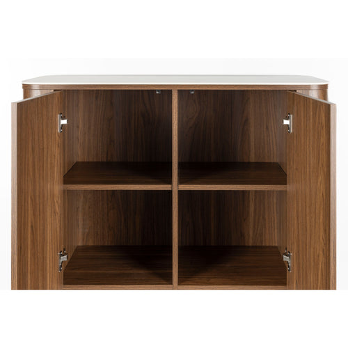 Housecraft Living Almira Kast Hout/ Marmerlook Walnootkleur - Bruin