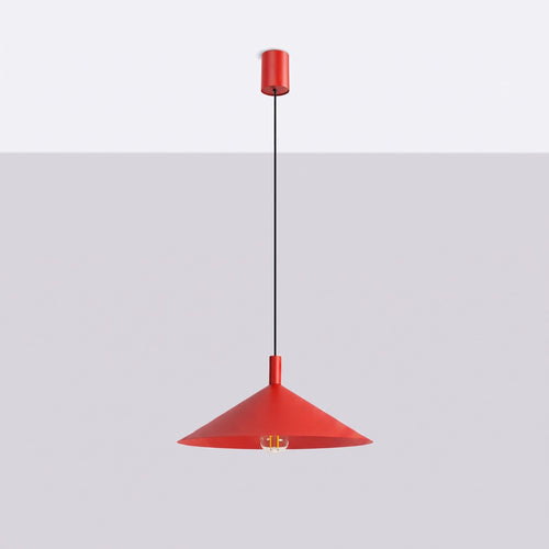 Sollux Lighting Hanglamp NOX 40 rood - 40x40x135cm