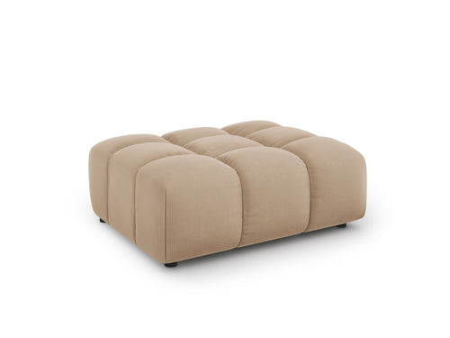Cosmopolitan Design Poef Sky flueel, zand - 80x102x43cm