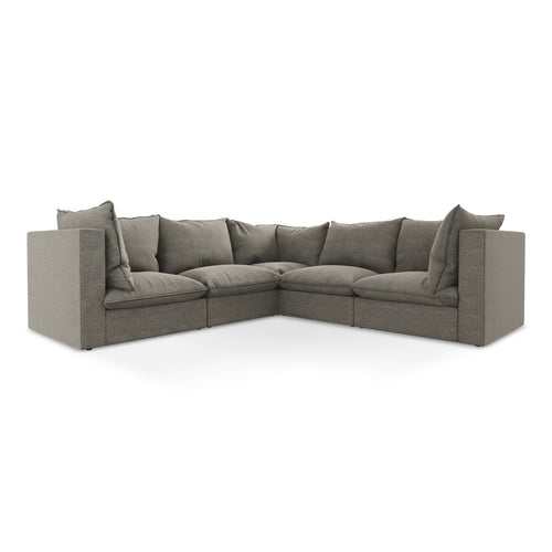 LaMiaSofa Modulaire hoekbank Ravenna - bouclé - grijs - 255x255x77