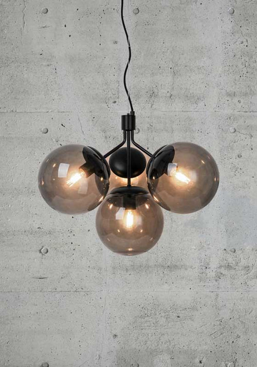 Nordlux Ivona Hanglamp - 4-lichts E27 - Zwart