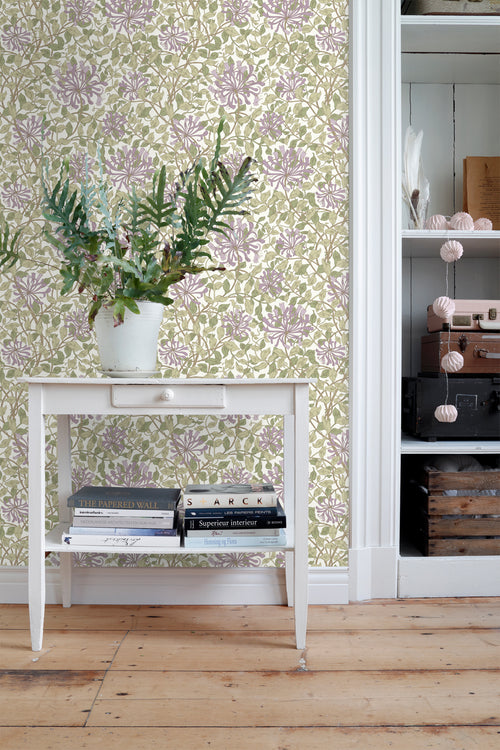 ESTAhome behang bloemen groen en paars - 50 x 900 cm - 131030 - vtwonen shop