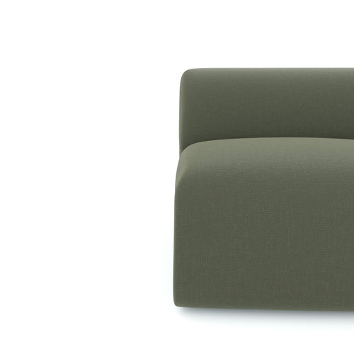 Sia Home - Fauteuil zonder armleuningen MYRA - kruisweefsel olijfgroen 75cm