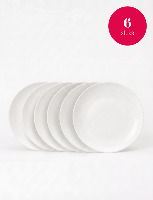vtwonen - Borden - Wit - 23 cm - Set van 6