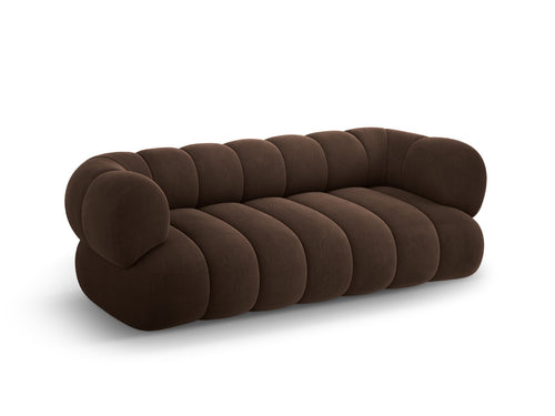 Cosmopolitan Design Bank Koge 3-zits, flueel chocolade - 95x210x70cm
