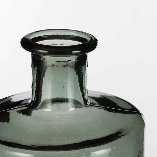 Mica Decorations Guan Fles Vaas - H40 x Ø15 cm - Gerecycled Glas - Groen