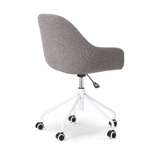 Nolon Nout-Mae Bureaustoelen Set van 2 - Bouclé Taupe - Wit