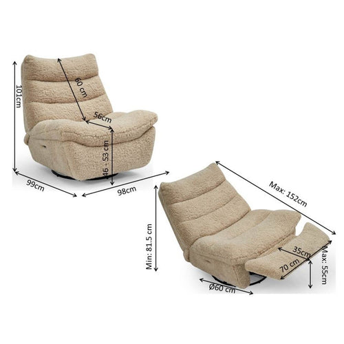 Kare Design Fauteuil Tilda Boucle relax