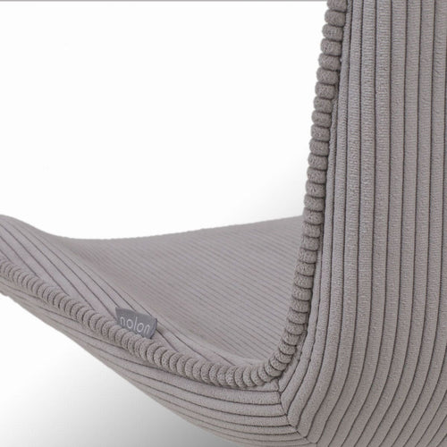 Nolon Nout-Fé Bureaustoelen Set van 2 Rib Warm Grijs - Zwart Onderstel