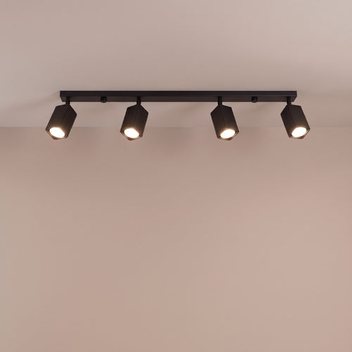 Sollux Lighting Plafondlamp RAYO 4L zwart - 81x6x16,5cm
