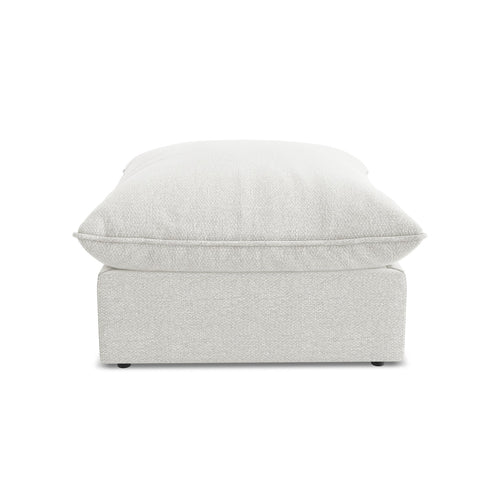 LaMiaSofa Poef Ravenna - bouclé - wit - 75x75x45