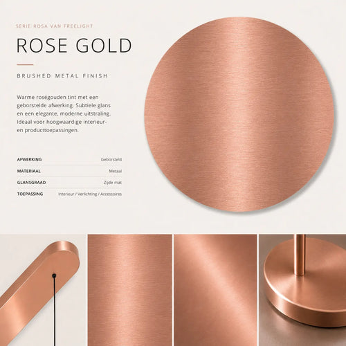 Freelight hanglamp Rosa - 1 lichts - 21  x 180   cm - rosé goud