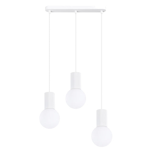 Sollux Lighting Hanglamp HALO 3L wit - 40x6x120cm