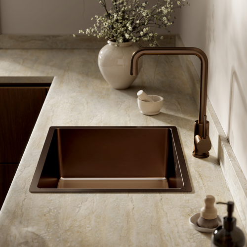 LOMAZOO Spoelbak Keuken Prime - 50 x 40 cm - Koper - RVS