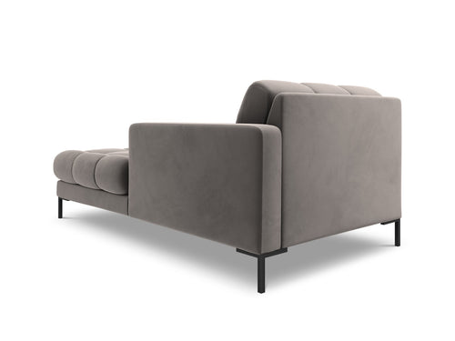 Cosmopolitan Design rechter chaise longue Bali flueel, lichtgrijs - 185x102x75cm