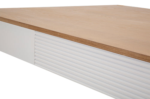 Mauro Ferretti eettafel - 180x90x80 cm - wit/bruin