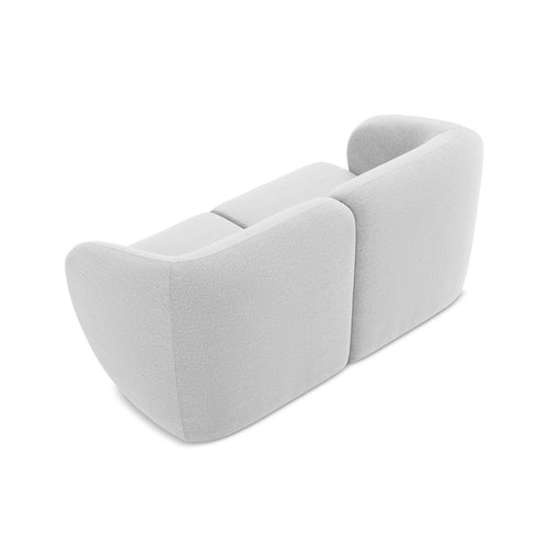 LaMiaSofa Tweezits modulaire bank Cervo - bouclé - zilver - 174x94x75