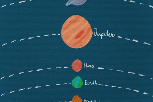 Canvas 60x40 Afdruk Blauw Universum - vtwonen shop