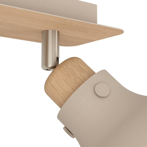 EGLO spot Arrecife - e27 - 53,1 cm - bruin/beige - staal - vtwonen shop