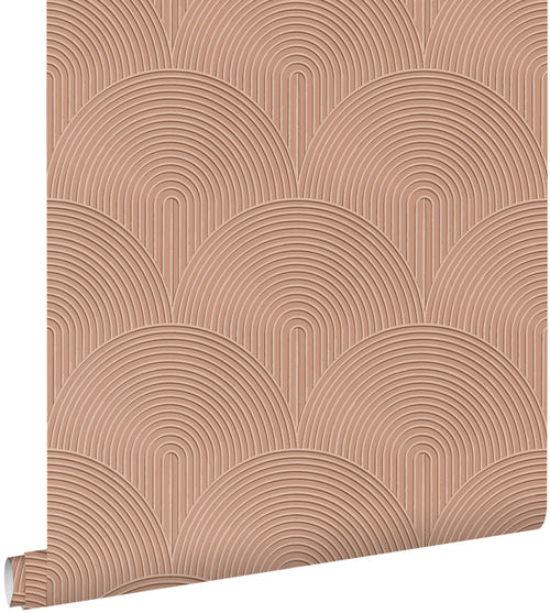 ESTAhome behang 3D-motief terracotta roze - 50 x 900 cm - 131104 - vtwonen shop