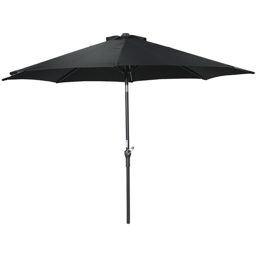 Lotus parasol - Ø300 cm - carbon black - zwart
