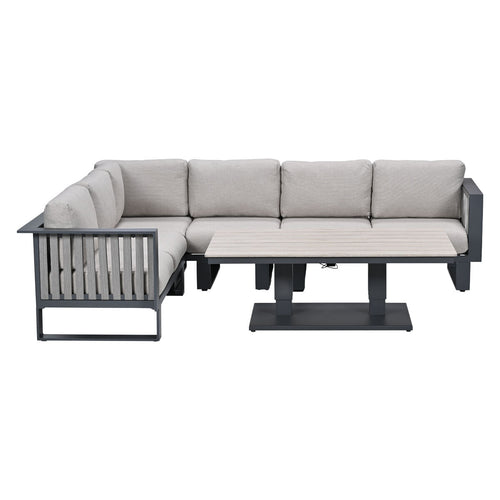 Garden Impressions Lounge dining set Gabon 5-delig - donker grijs