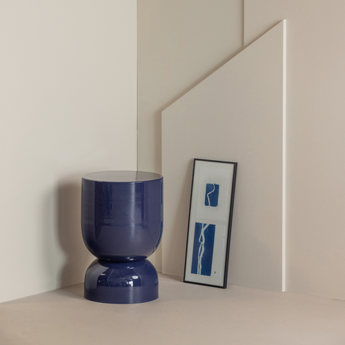 WOOOD bijzettafel Hekla - Metaal - Donkerblauw - 47x32x32