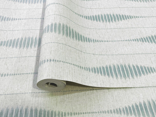 Sanders & Sanders behang etnisch motief gebroken wit en lichtblauw - 53 cm x 10 m - 641096