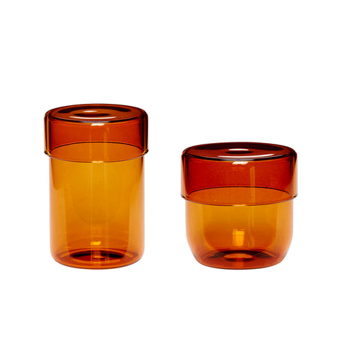 Hübsch opbergpotten Pop - glas - ø7xh7, ø7xh11cm