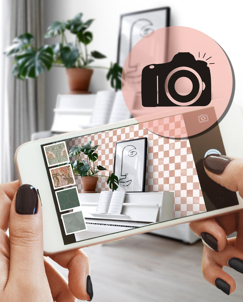 ESTAhome behang geblokt motief bruin en wit - 50 x 900 cm - 131289 - vtwonen shop