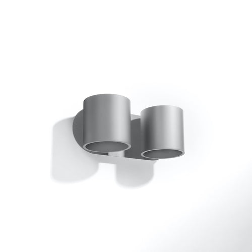 Sollux Lighting Wandlamp ORBIS 2 grijs - 26x12x10cm