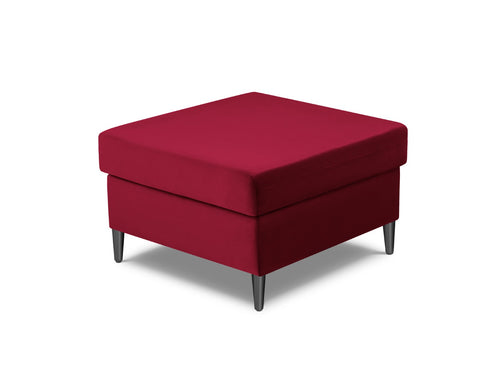Cosmopolitan Design Poef Kyoto flueel, rood - 70x70x45cm