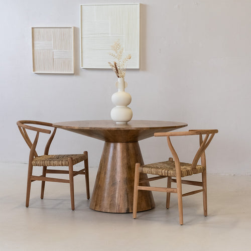 Giga Meubel Eettafel Sep - Rond - Mangohout - 120cm - vtwonen shop