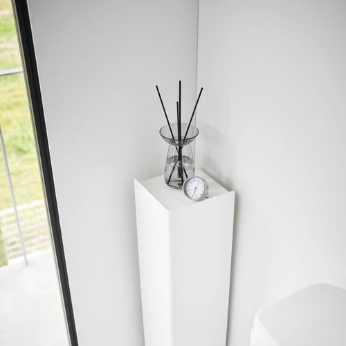 Yamazaki Tower Toiletrolhouder op wielen smal - Wit - vtwonen shop
