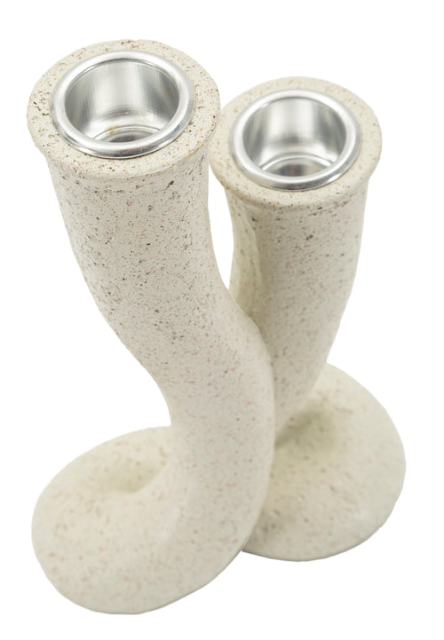 Mauro Ferretti kaarsenhouder - 10x6,5x17,5 cm - crème