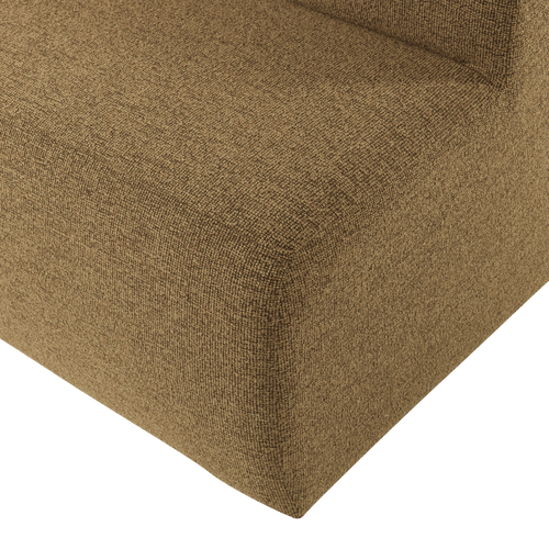 WOOOD eetbank 164 cm rugleuning Mojo Base - Bouclé - Geel/Bruin - 83x164x76