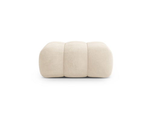Cosmopolitan Design Poef Koge flueel lichtbeige - 95x95x40cm