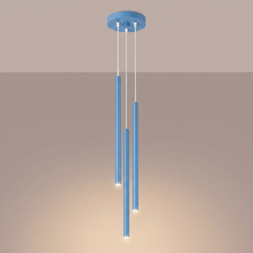 Sollux Lighting Hanglamp PASTELO 3P azuur - 19,5x19,5x115cm
