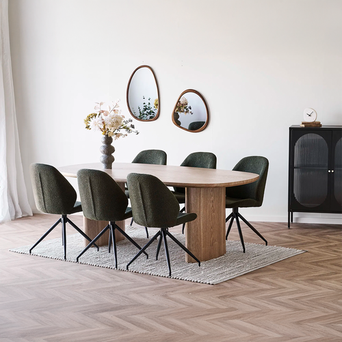 Artichok Adeline Organische Wandspiegel Bruin - 65 x 39 cm