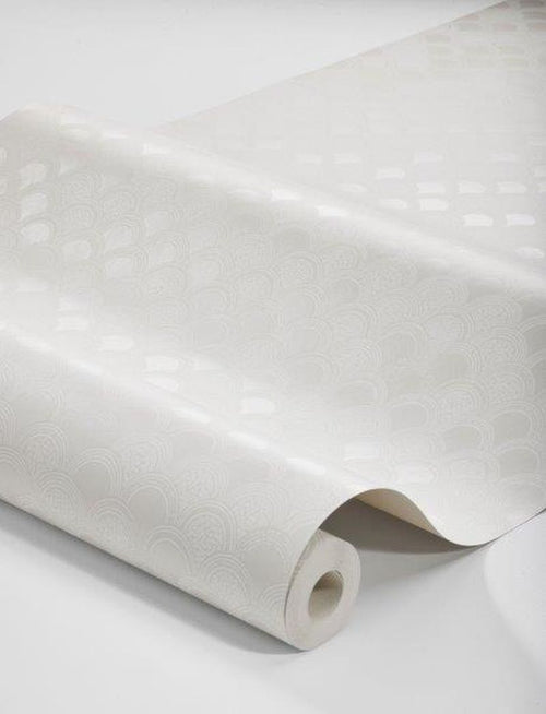 Borastapeter behang art deco motief wit en grijs - 53 cm x 10.05 m - 660856 - vtwonen shop