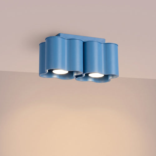 Sollux Lighting Plafondlamp OVIO 2 azuurblauw GU10 - 24,5x12x12cm