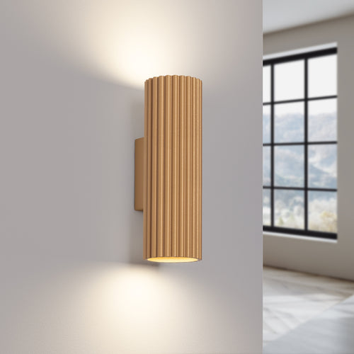 Sollux Lighting Wandlamp KARBON 20 goud - 6,5x8,5x20cm
